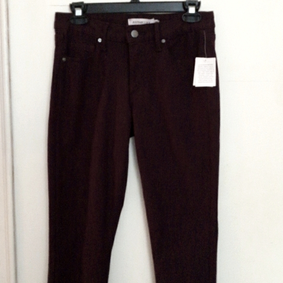 JustFab Denim - EGGPLANT SLIM TWILL JEANS